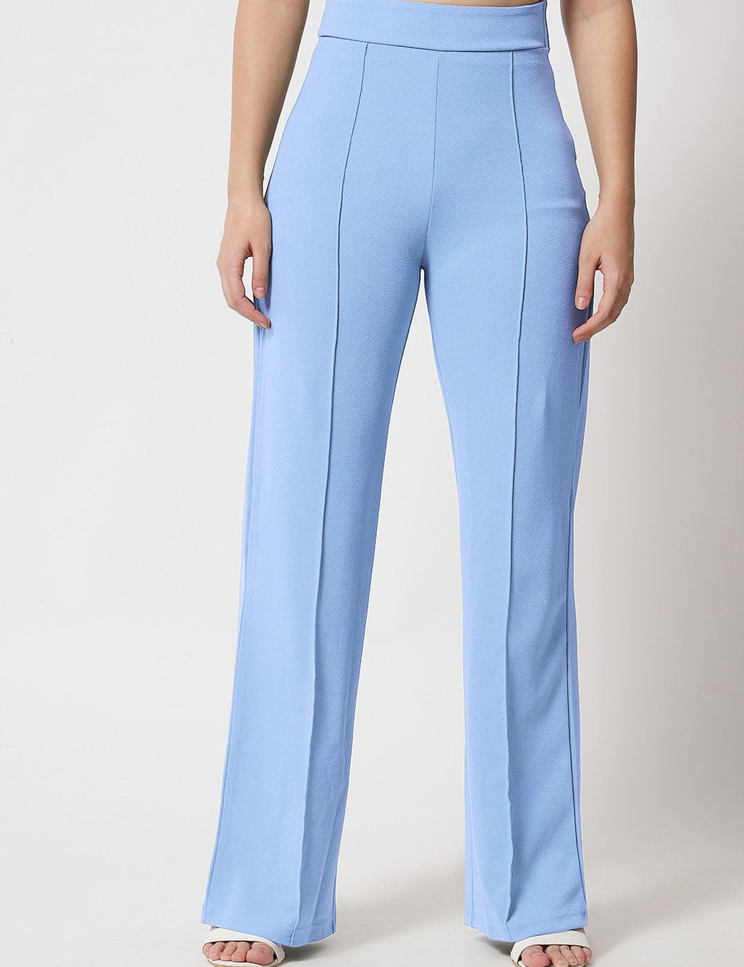 Kotty Women Relaxed Straight Leg Straight Fit High-Rise Trousers