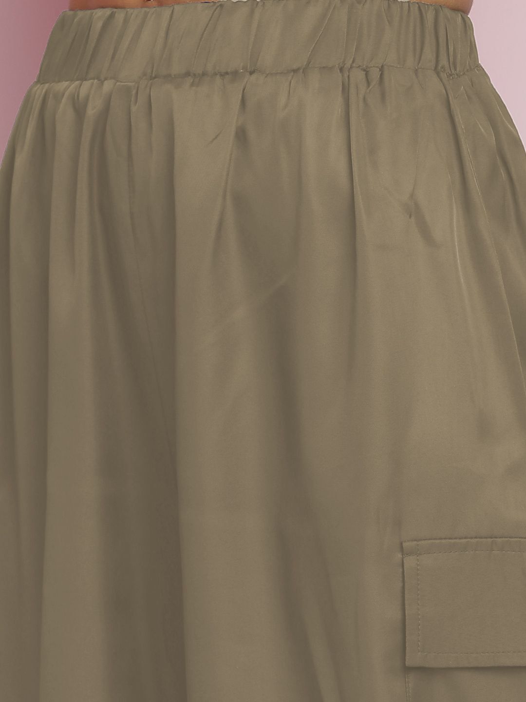 Kotty Women Straight Fit High-Rise Easy Wash Parachute Trousers