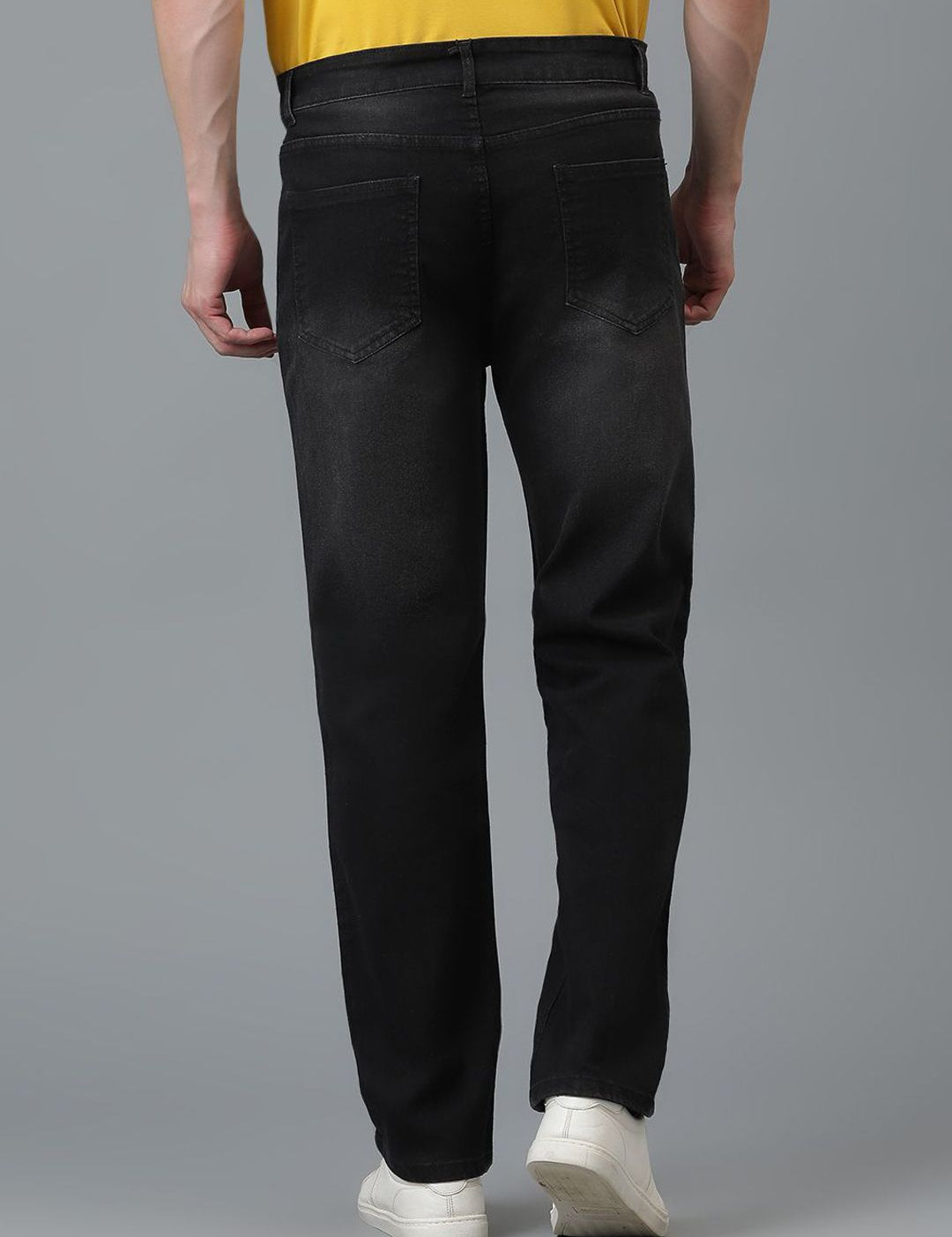 Kotty Men Jean Low-Rise Slash Knee Stretchable Jeans