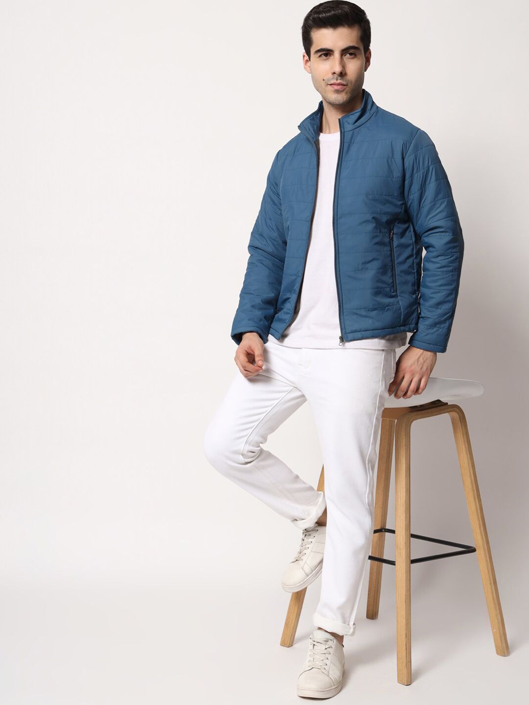 Kotty Men Blue Outdoor Puffer Jacket