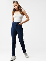 Kotty Women Navy Blue Skinny Fit High-Rise Clean Look Jeans