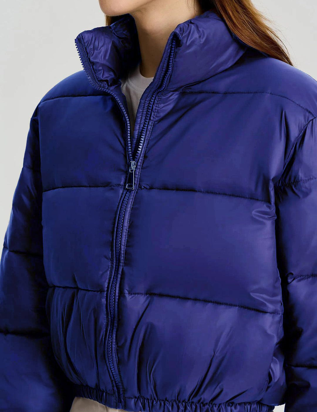 Kotty Mock Collar Crop Puffer Jacket