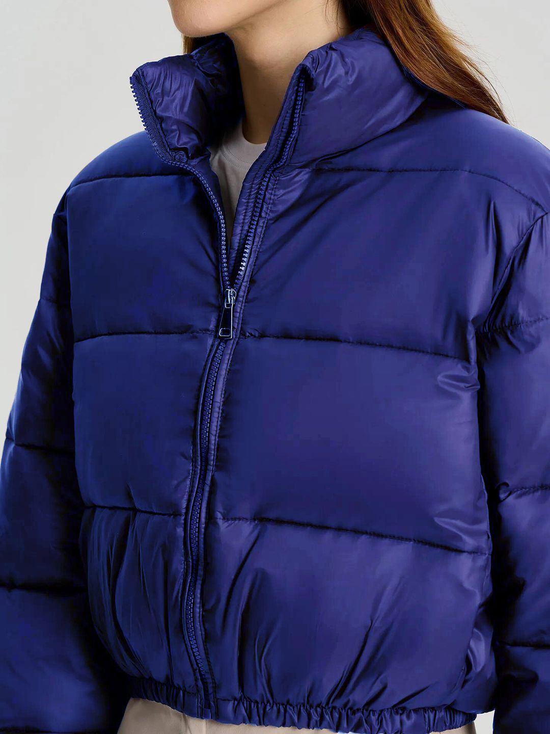 Kotty Mock Collar Crop Puffer Jacket