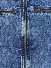 Kotty Men Blue Solid Denim Jacket