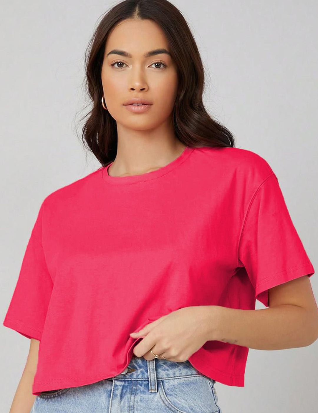 KOTTY Basics Women Solid Round Neck T-shirt