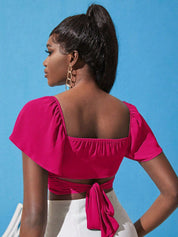 Kotty Women Solid Sweetheart Neck Top