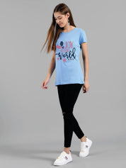 Kotty Typography Printed Round Neck T-shirt
