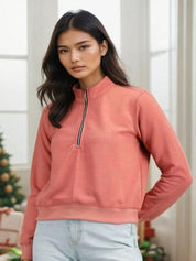 Kotty Women Round Neck Dry Fit Pullover Sweatshirt