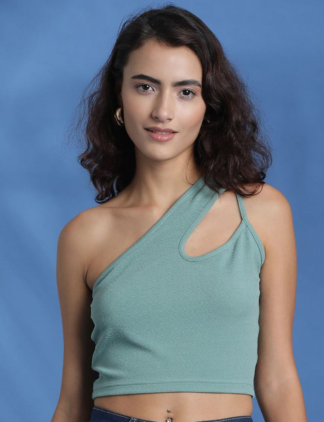 Kotty Women Solid One Shoulder Top