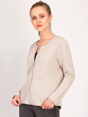 Kotty Women Pink Self Design Open Front Jacket