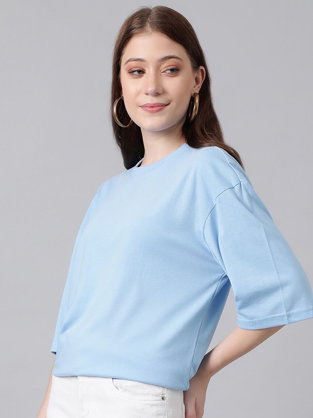 KOTTY Basics Basics Drop Shoulder Sleeves Oversized T-shirt