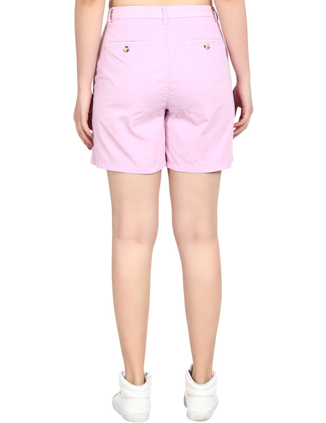 Kotty Women Pink Solid Regular Fit Regular Shorts