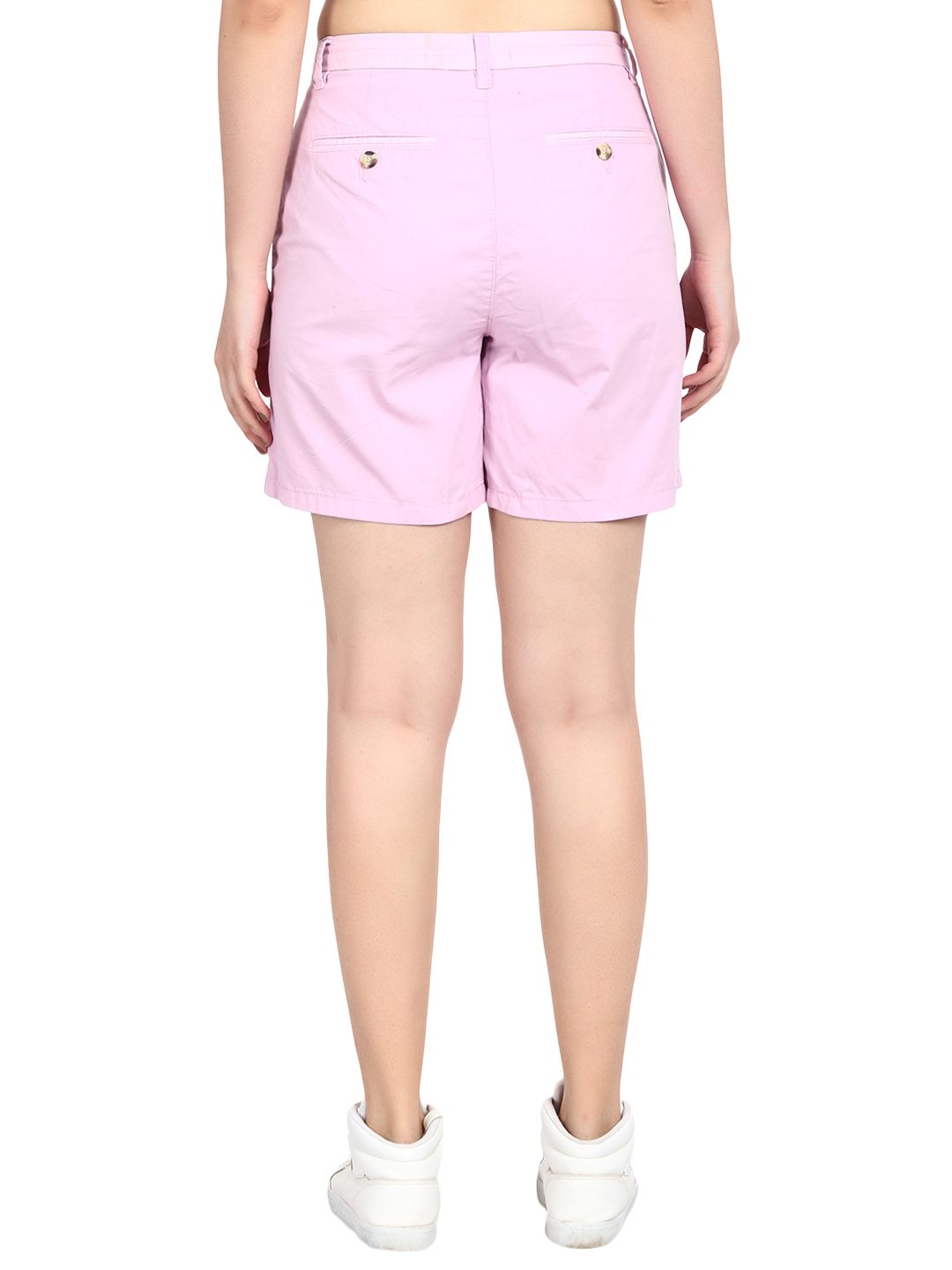 Kotty Women Pink Solid Regular Fit Regular Shorts