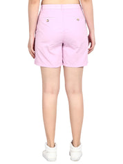 Kotty Women Pink Solid Regular Fit Regular Shorts