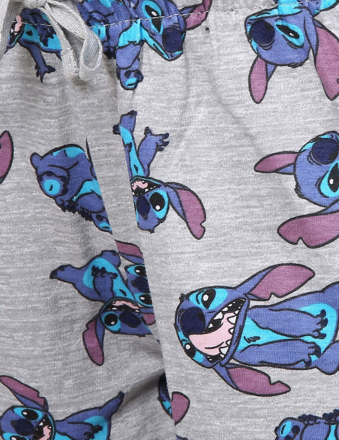 Kotty Women Grey & Blue Printed Lounge Shorts KTTSLEEPSHORTS191