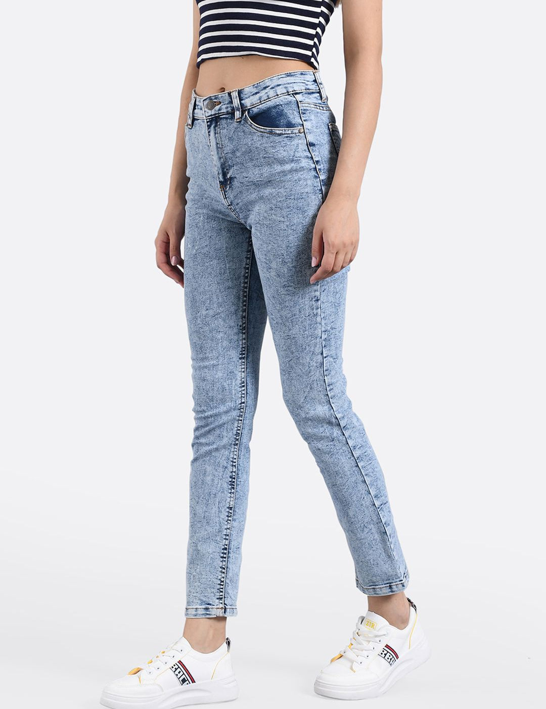 Kotty Women Blue Skinny Fit High-Rise Clean Look Jeans