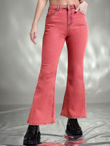 Kotty Women Jean Flared High-Rise Stretchable Jeans