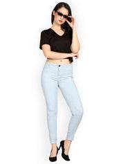 Kotty Women Blue Skinny Fit Mid-Rise Clean Look Jeans