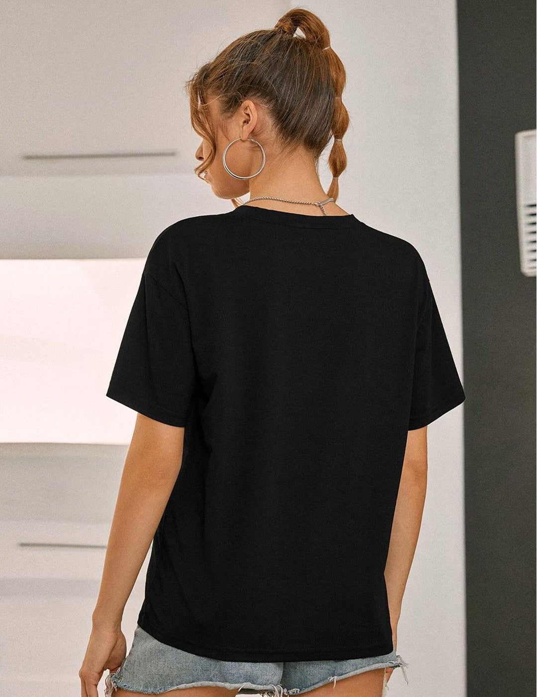 Kotty Floral Printed Oversize Cotton T-shirt