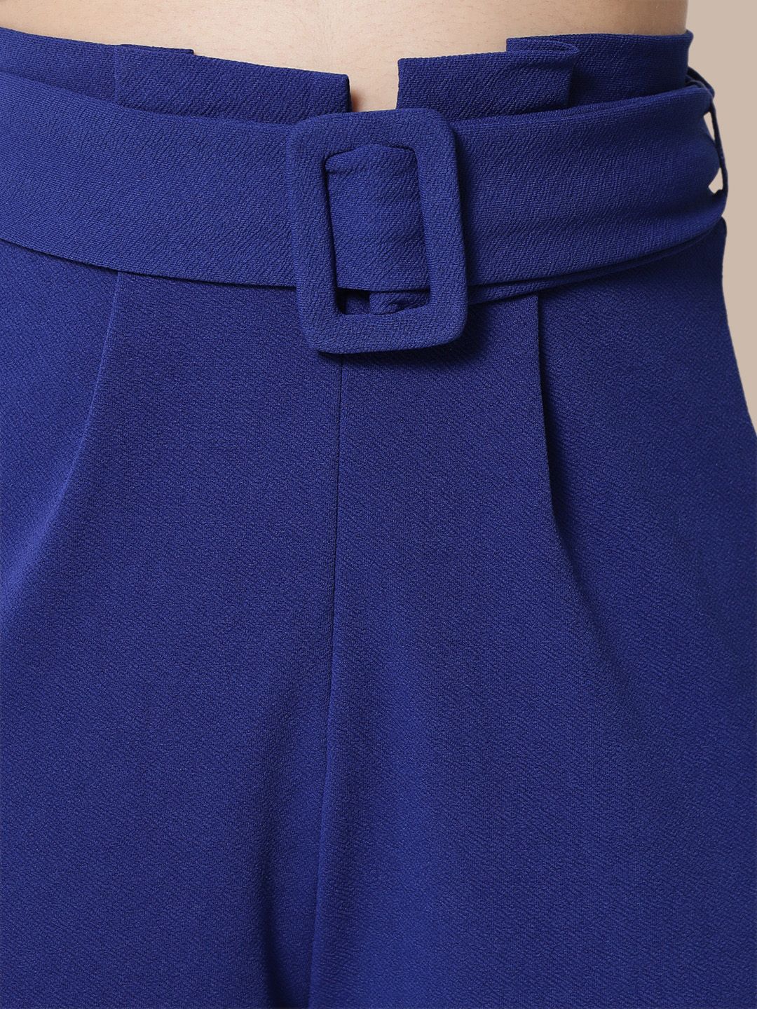 Kotty Women Pack Of 2 Relaxed High-Rise Straight Fit Easy Wash Pleated Trousers