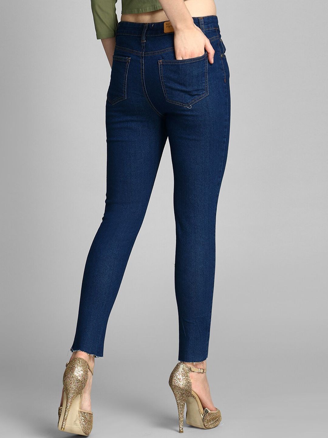 Kotty Women Blue Skinny Fit High-Rise Clean Look Jeans