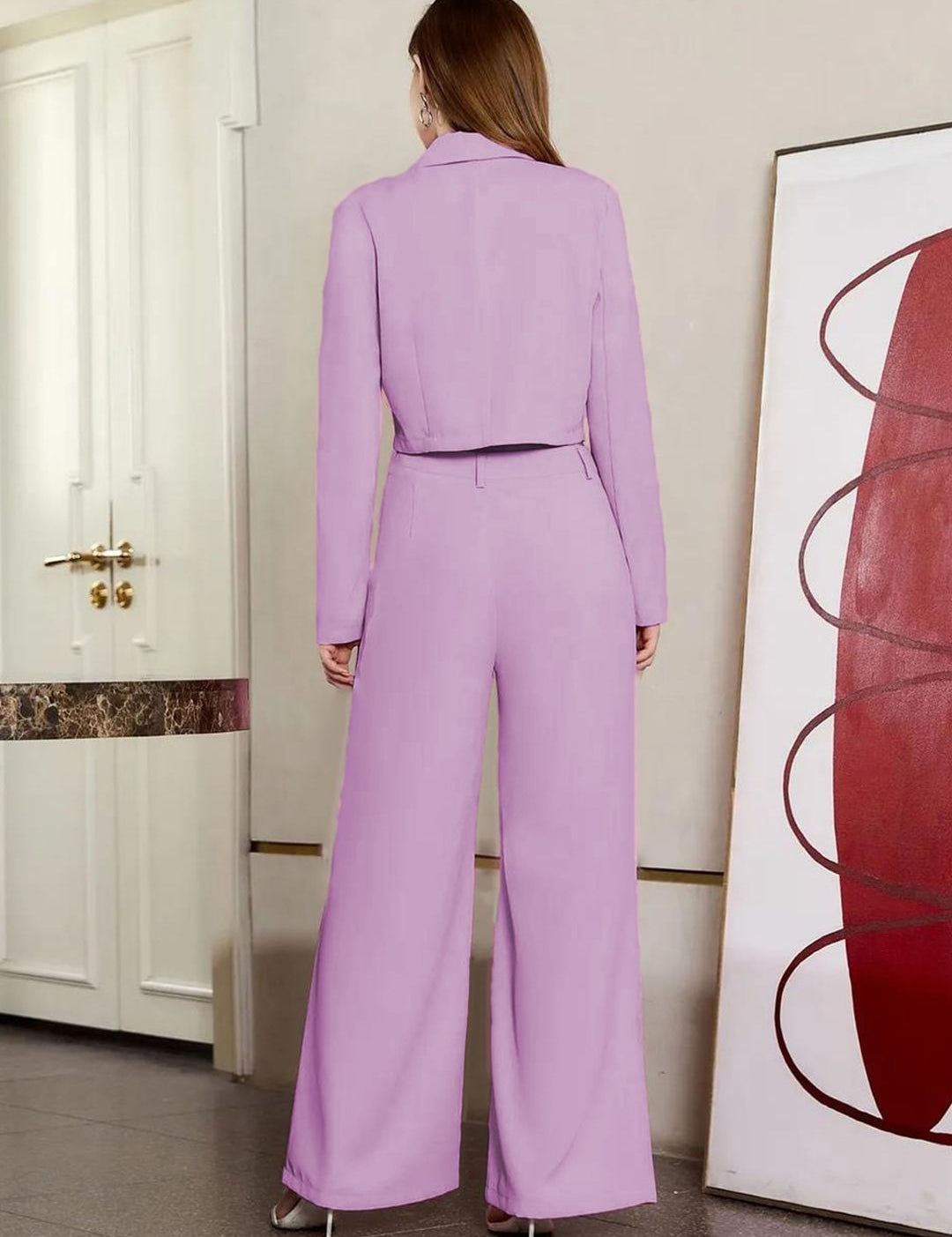 KOTTY BIZwear Crop Blazer With Trouser Co-Ords