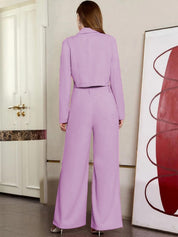 KOTTY BIZwear Crop Blazer With Trouser Co-Ords