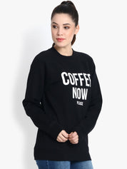 Kotty Women Black Printed Sweatshirt