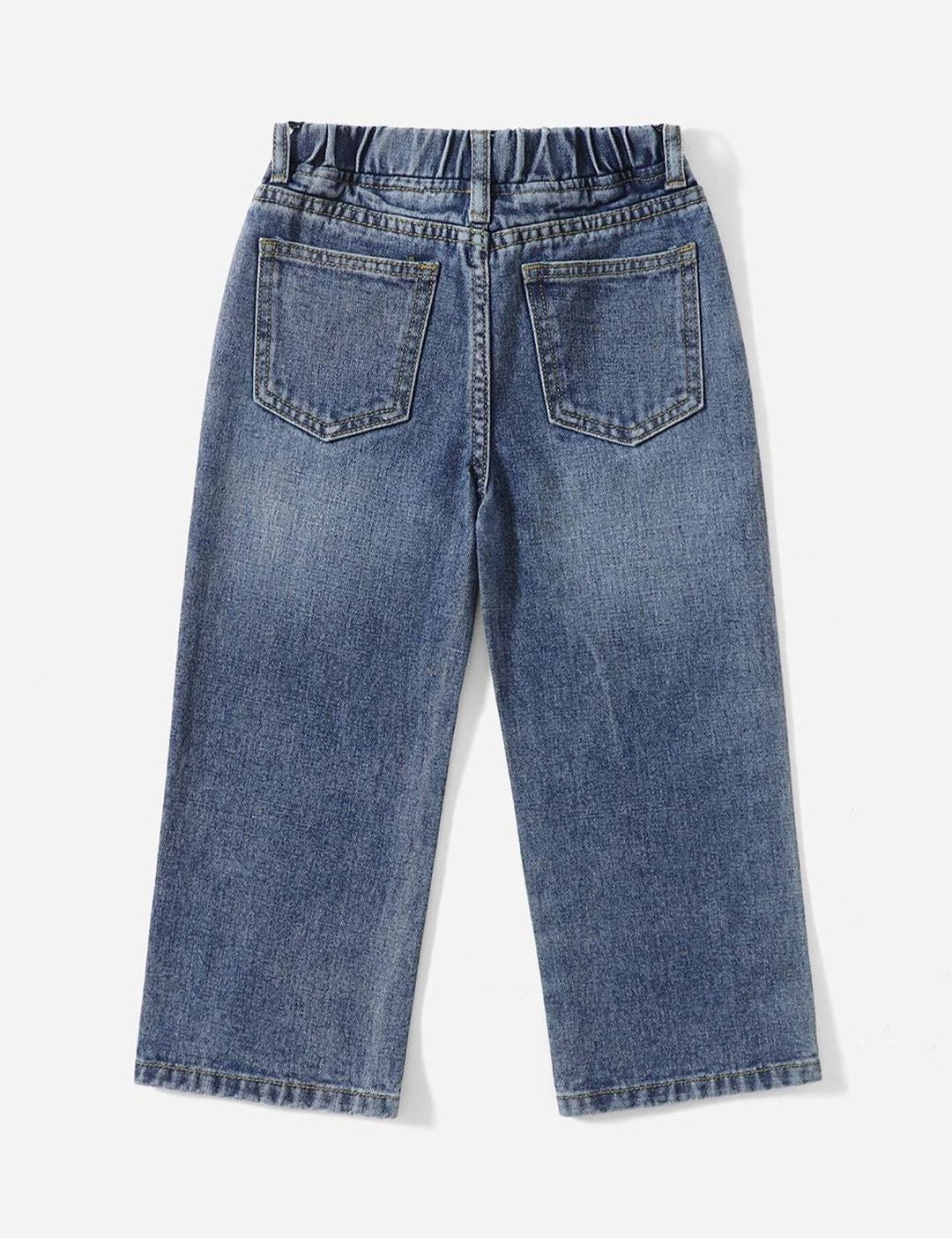 Kotty Girls Blue Jean Fit Heavy Fade Stretchable Jeans