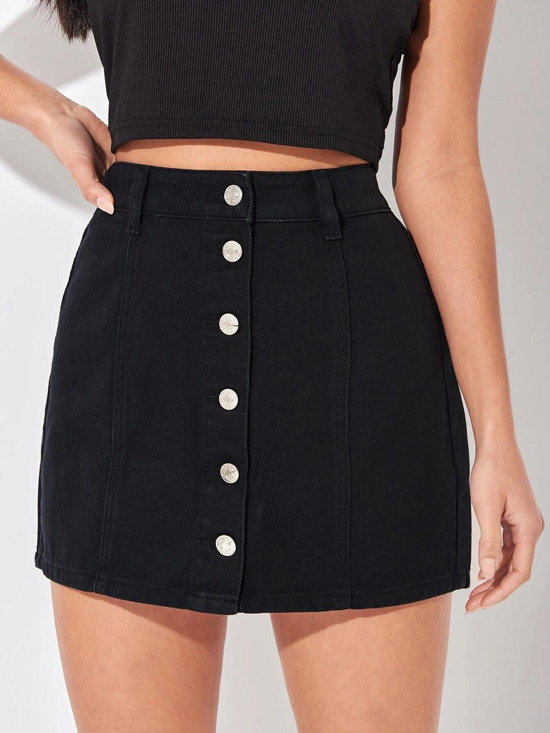 Kotty A-line Mini Denim Skirt