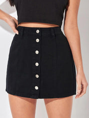 Kotty A-line Mini Denim Skirt