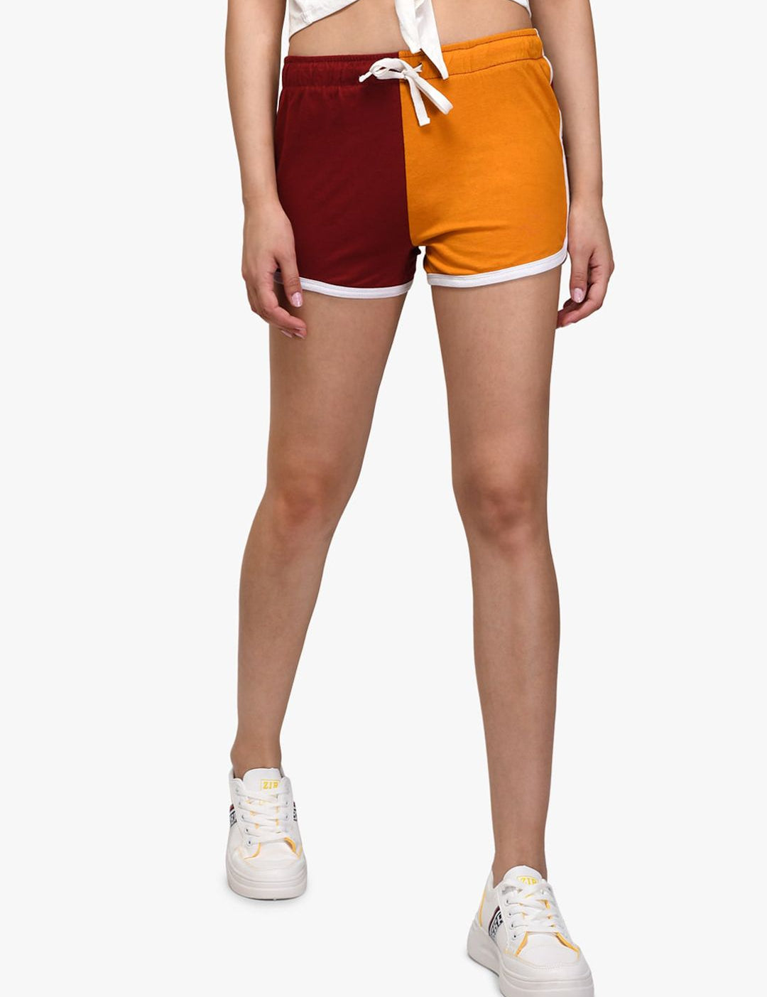 Kotty Women Pack of 2 Colourblocked Regular Fit Regular Shorts