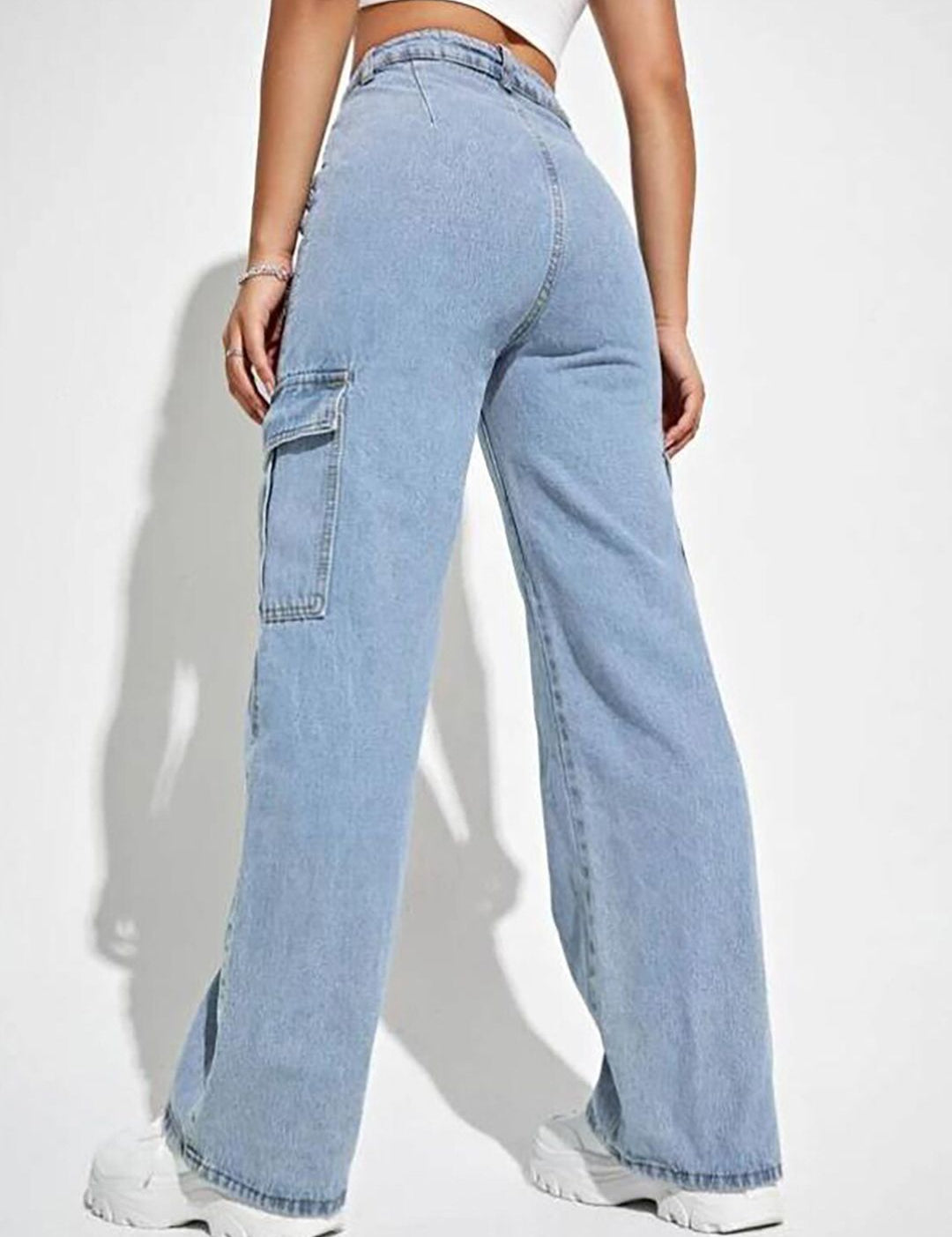 Kotty Women Blue Jean Straight Fit High-Rise Stretchable Jeans