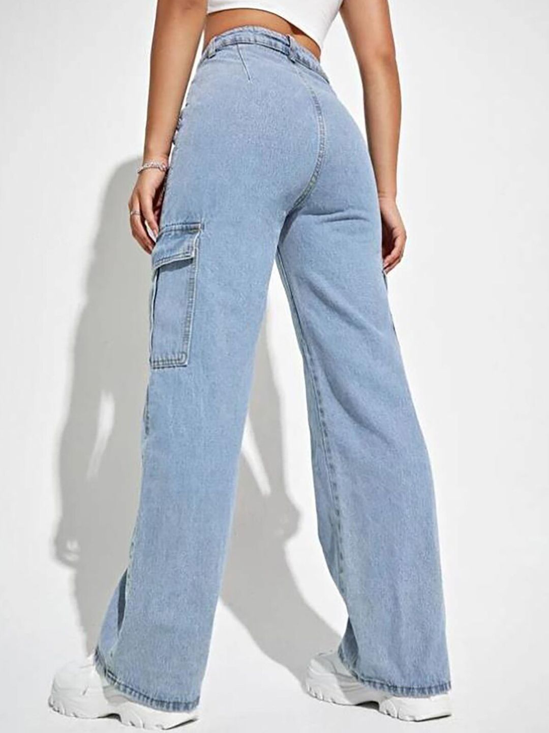 Kotty Women Blue Jean Straight Fit High-Rise Stretchable Jeans