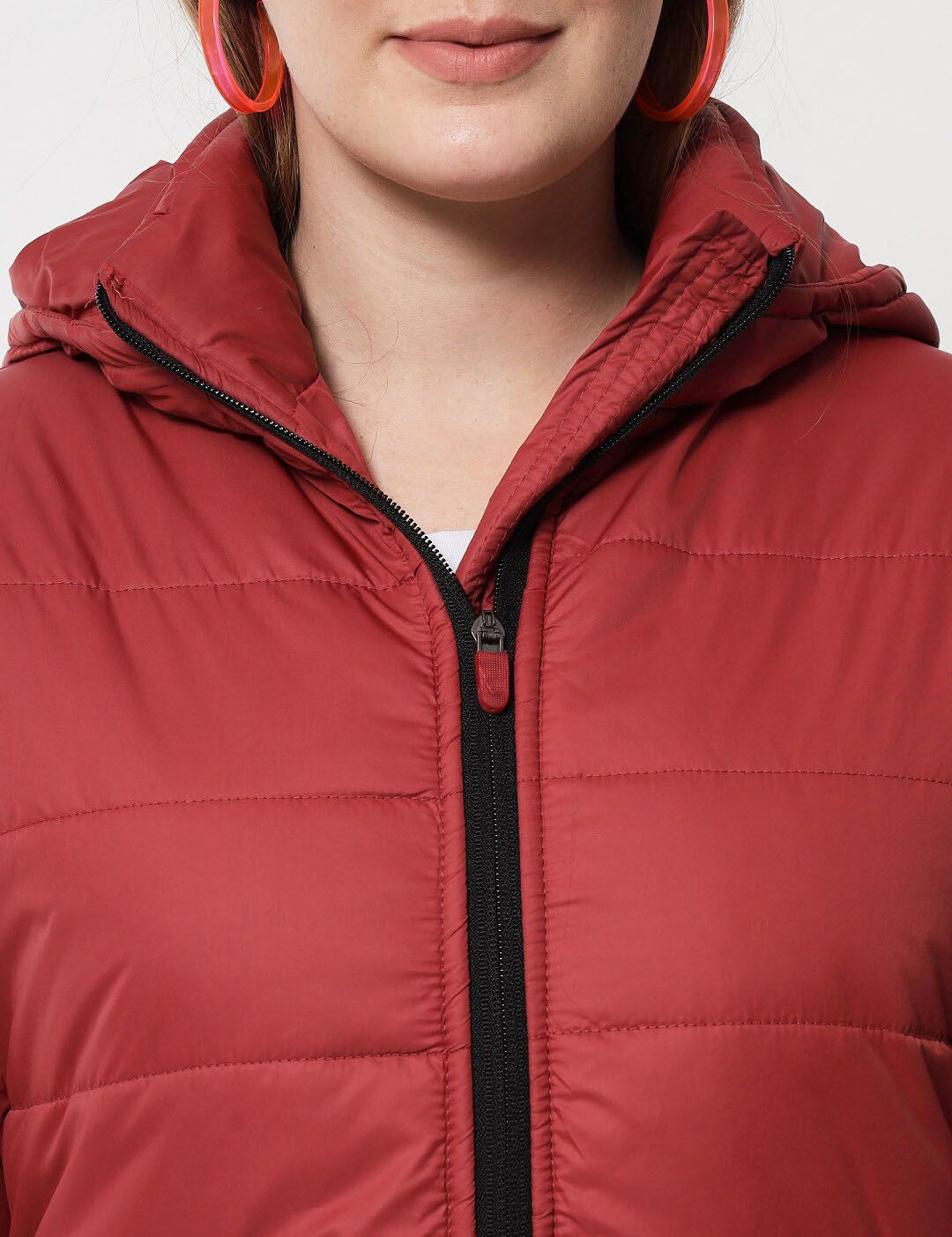 Kotty Women Maroon Longline Padded Jacket