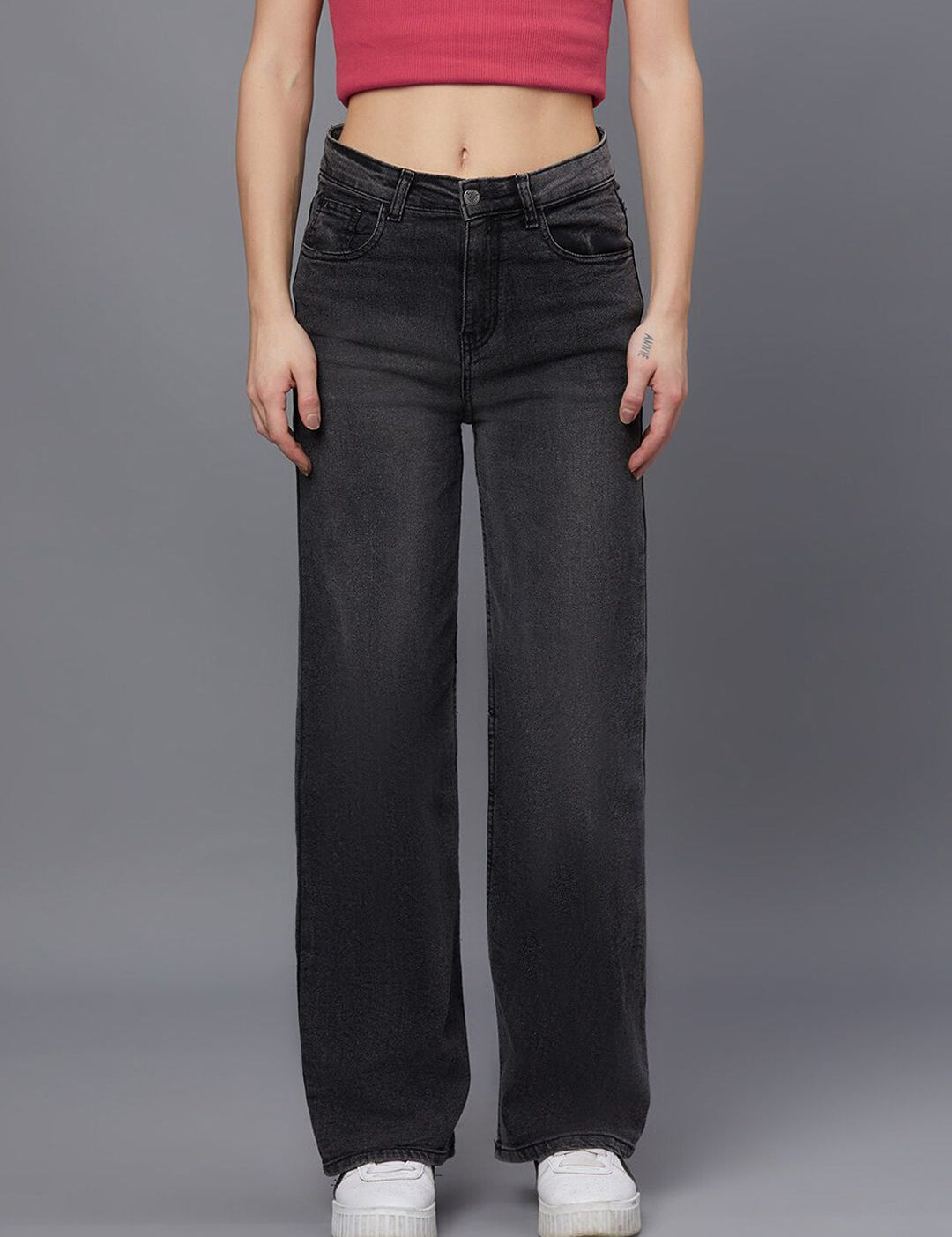 Kotty Women Black Jean Light Fade Stretchable Jeans