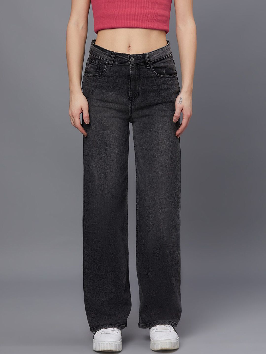 Kotty Women Black Jean Light Fade Stretchable Jeans