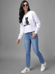 Kotty Women Off-White Printed Sweatshirt