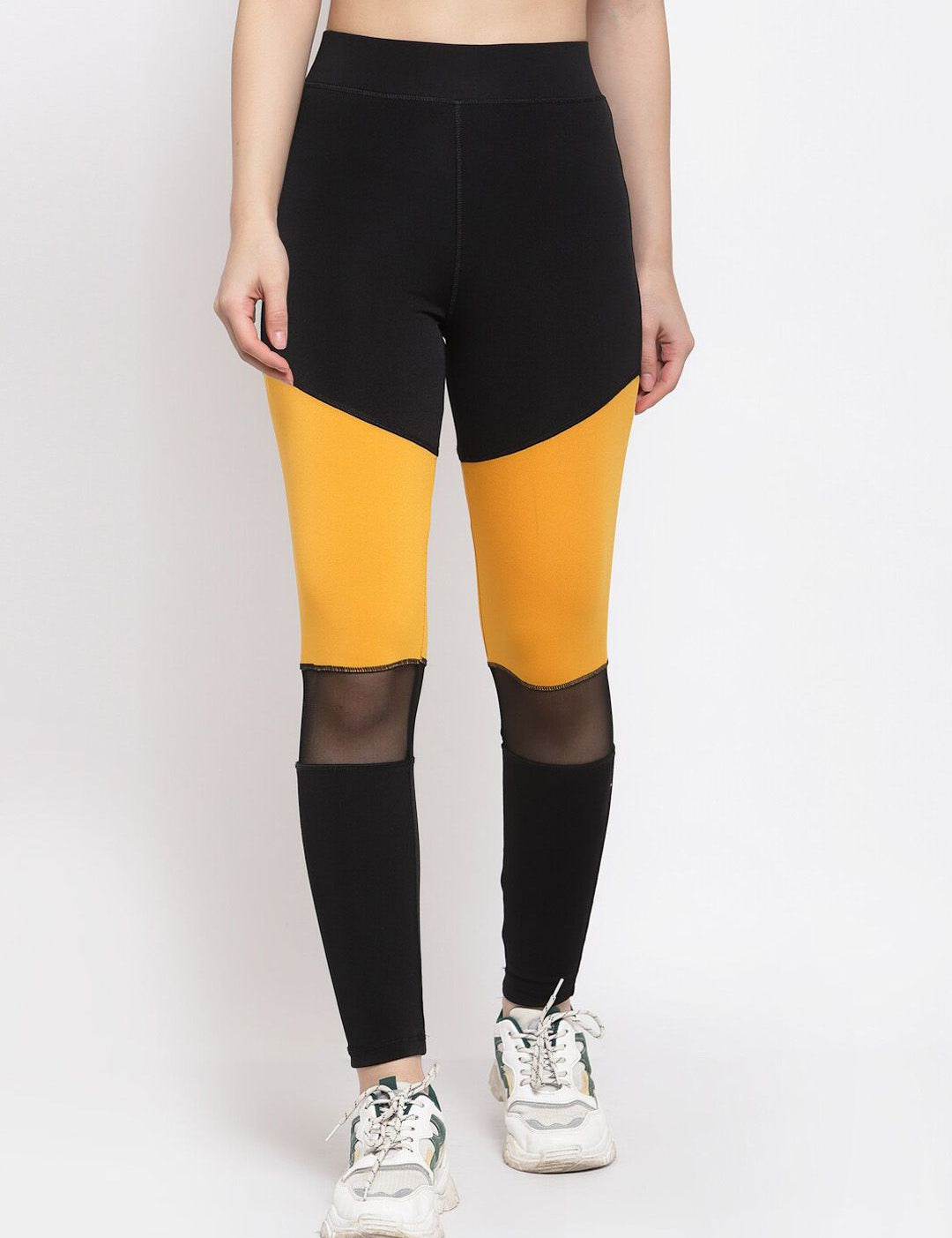 Kotty Women Colourblocked Training or Gym Tights