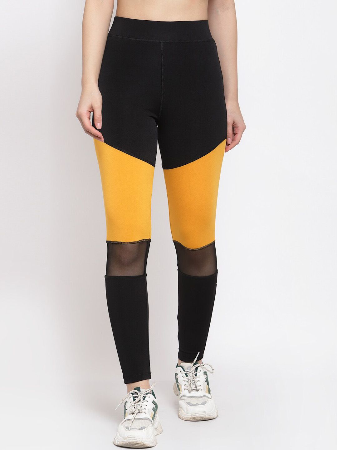 Kotty Women Colourblocked Training or Gym Tights