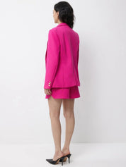 Kotty Shirt Collar Blazer With Shorts
