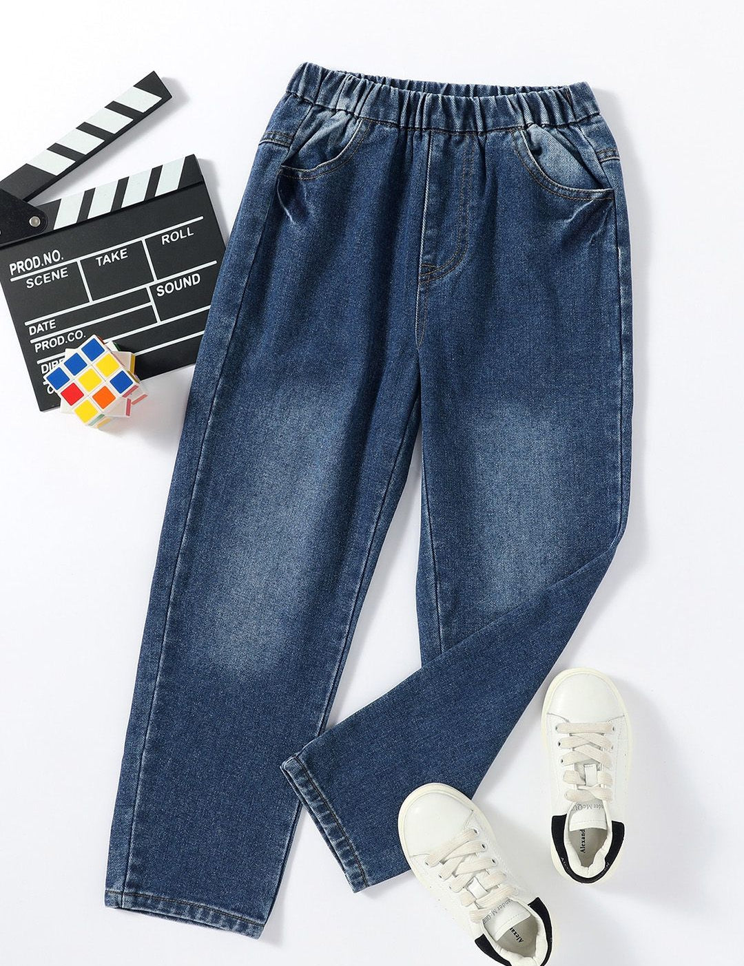 Kotty Girls Blue Mid Waist Light Fade Jeans