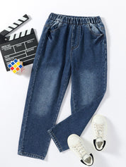 Kotty Girls Blue Mid Waist Light Fade Jeans