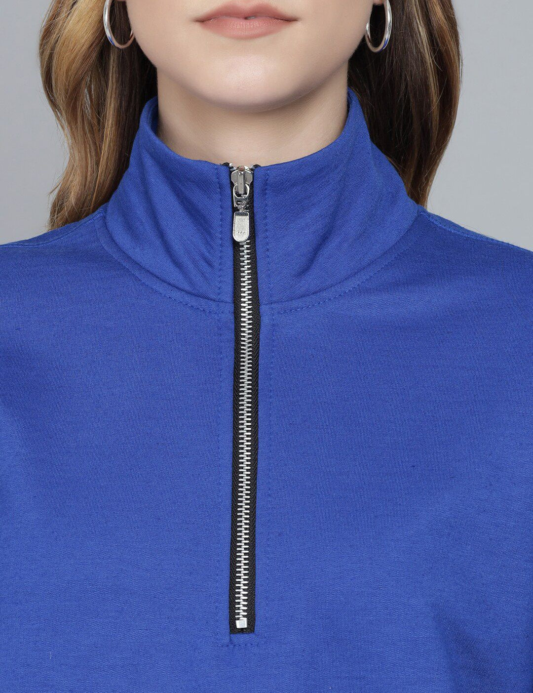 Kotty Mock Collar Fleece Sweatshirt