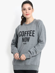 Kotty Women Grey Printed Sweatshirt
