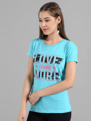 Kotty Typography Printed Round Neck T-shirt