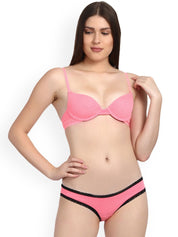 Kotty Women Pink Solid Lingerie Set KTTIW130