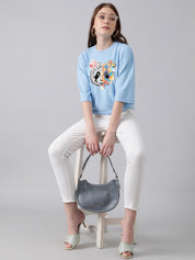 KOTTY Basics Graphic Printed Oversized T-shirt