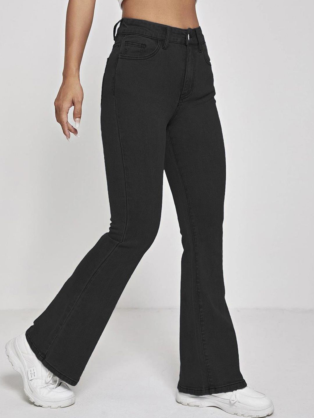 Kotty Women Bootcut High-Rise Clean Look Stretchable Jeans