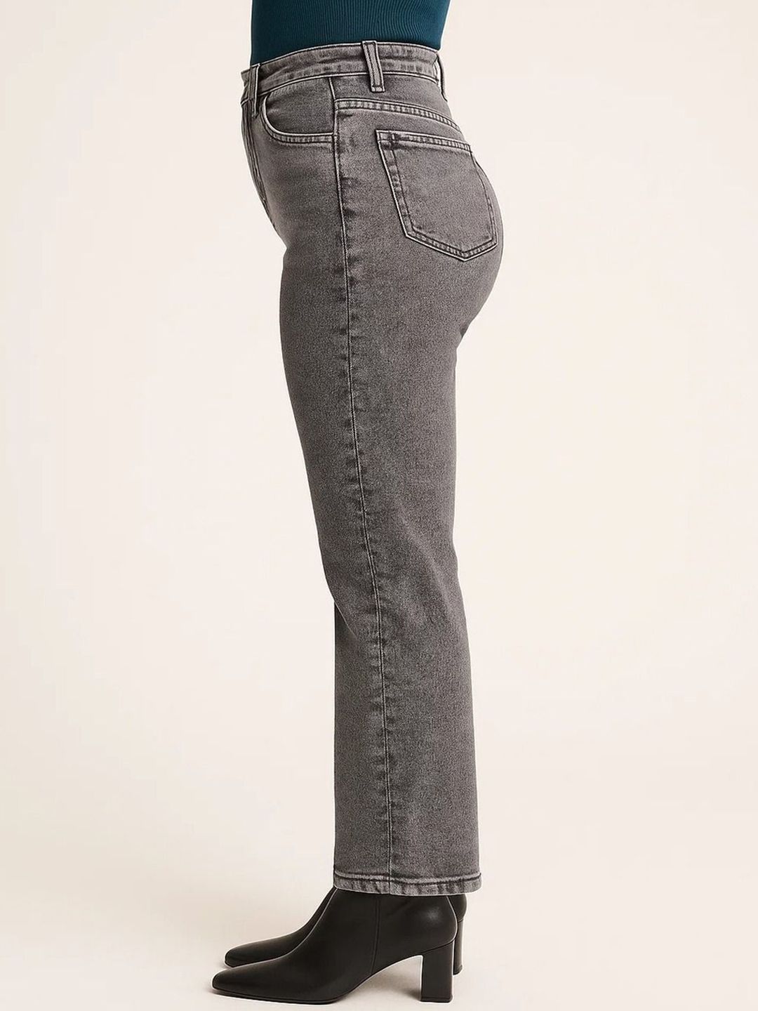 Kotty Women Straight Fit High-Rise Light Fade Stretchable Jeans